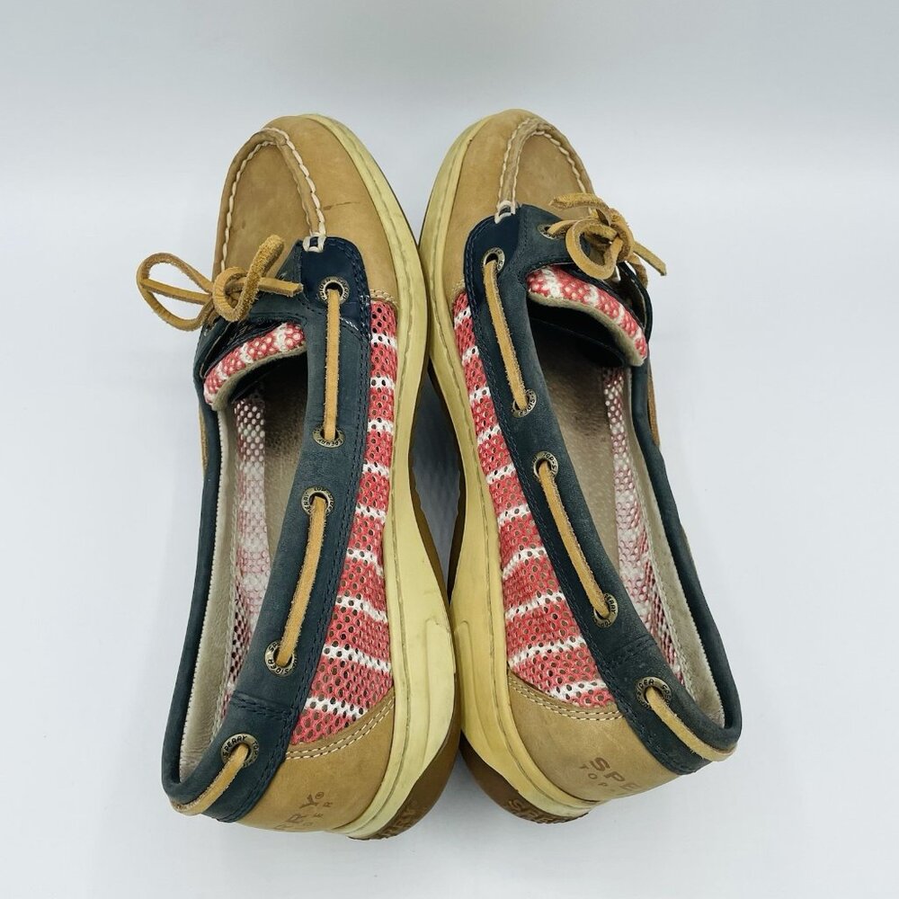 Sperry Top Sider Shoes Womens Size 7.5 M Tan Brown Leather Boat Shoe Slip On - Picture 11 of 11